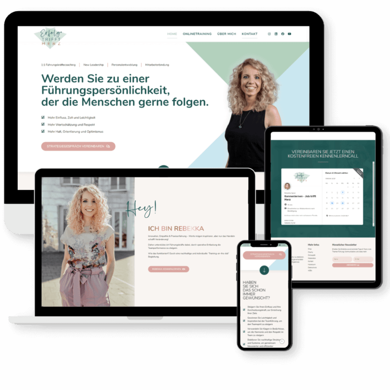 Erfolgtrifftherz-Website-Referenz von Webdesignerin Jessica Roth